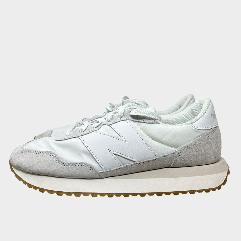 New‎ Balance 237 White Gray Sneakers Womens 11.5 Minimalist Sporty - Picture 7 of 12